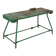 Établi industriel vert unique en bois et métal, 160 cm