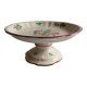 Plat a biscuit sur pied en faience de luneville