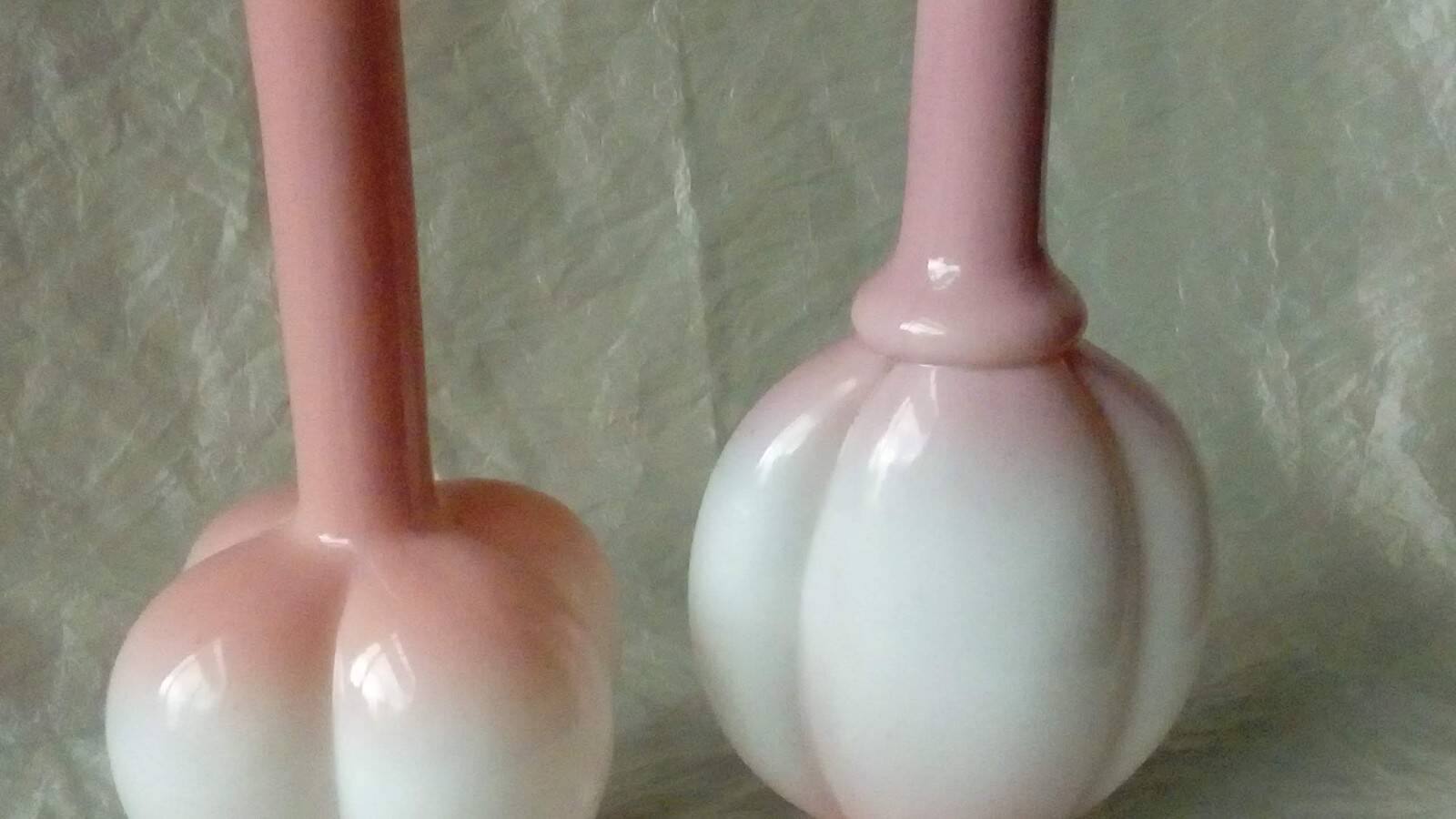 Antique opaline glass decanters, late 19th century
