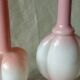 Antique opaline glass decanters, late 19th century