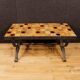 French Design signed coffee table with top in ceramic and glass