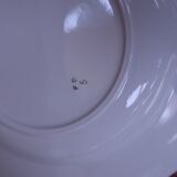 8 deep plates in half porcelain signed FB Floral decoration