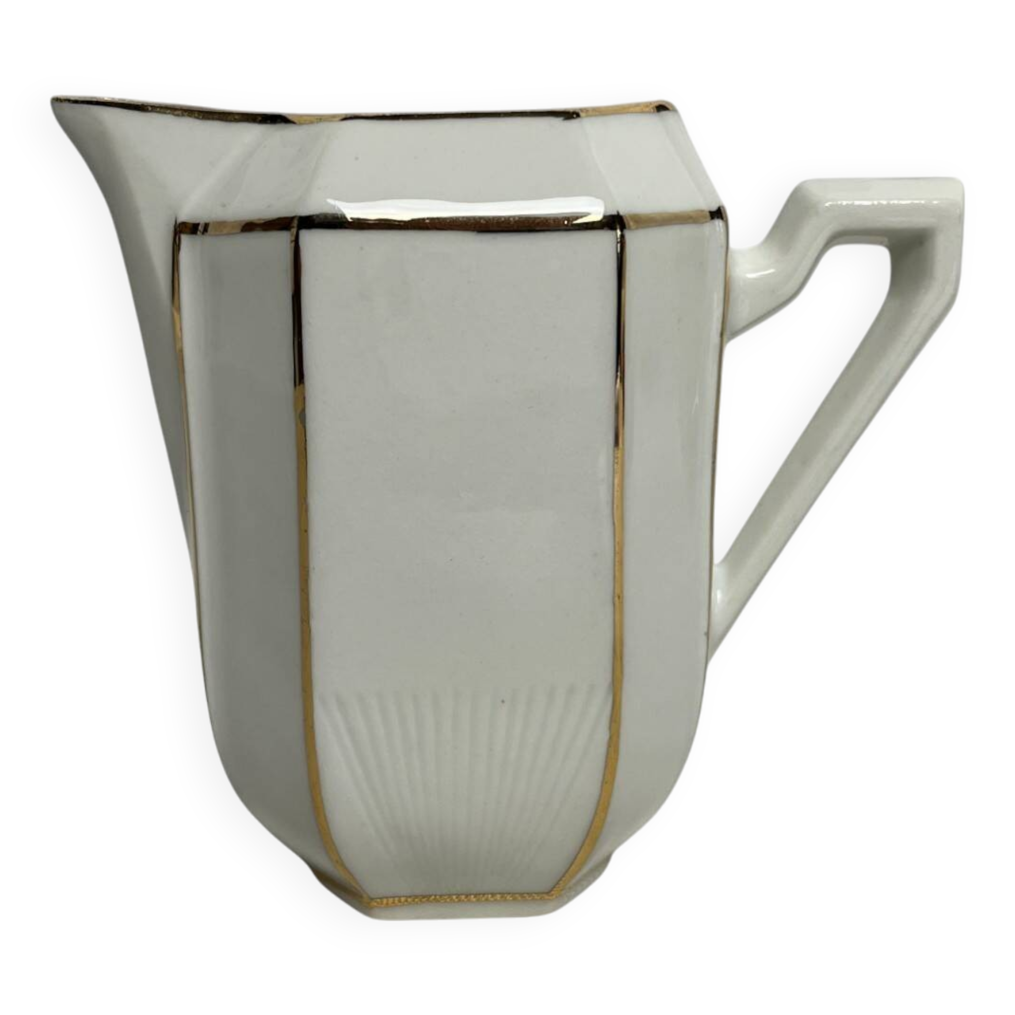 Art Deco, Limoge porcelain jug with gold rim circa 1930
