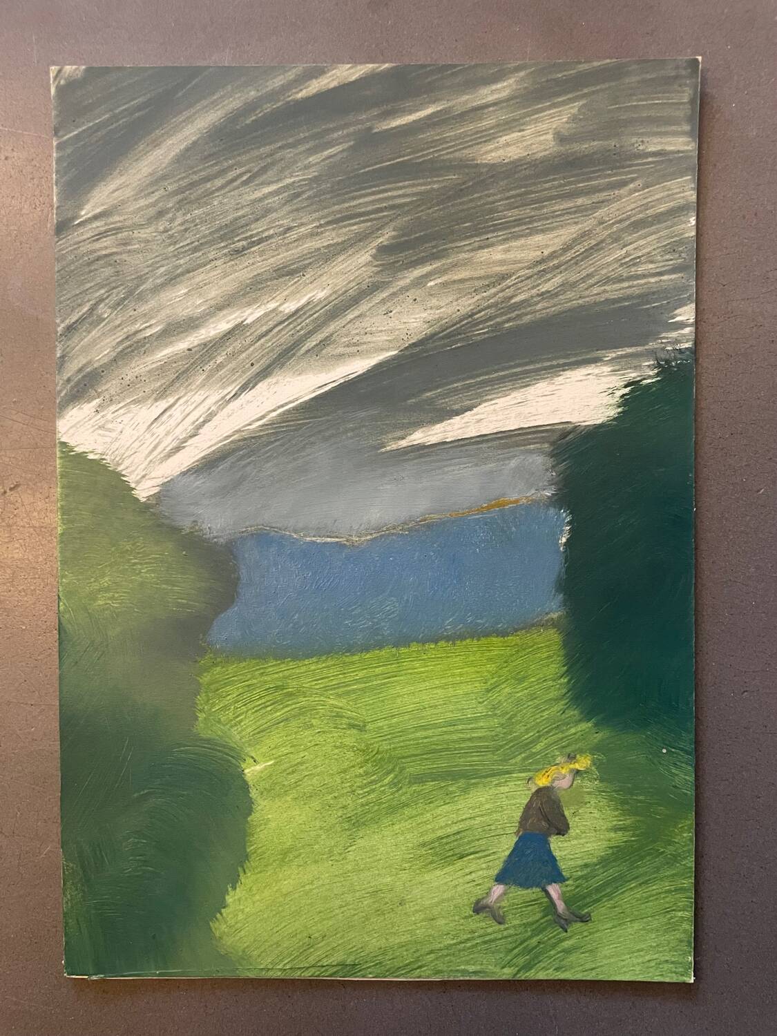 Painting of a woman walking 20th century