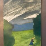 Painting of a woman walking 20th century