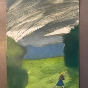 Painting of a woman walking 20th century