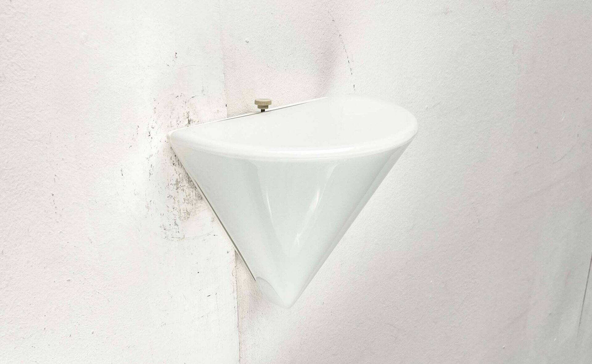 Wall lamp in glass from the Postmodern T+L Royal Typ L 133 series by Keuco, 1980s.