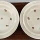 Set of 2 floral porcelain soup plates