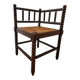 Fauteuil d'angle/de coin assise en paille.