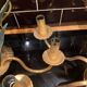 Ensemble lustres et appliques laiton et bronze 1970
