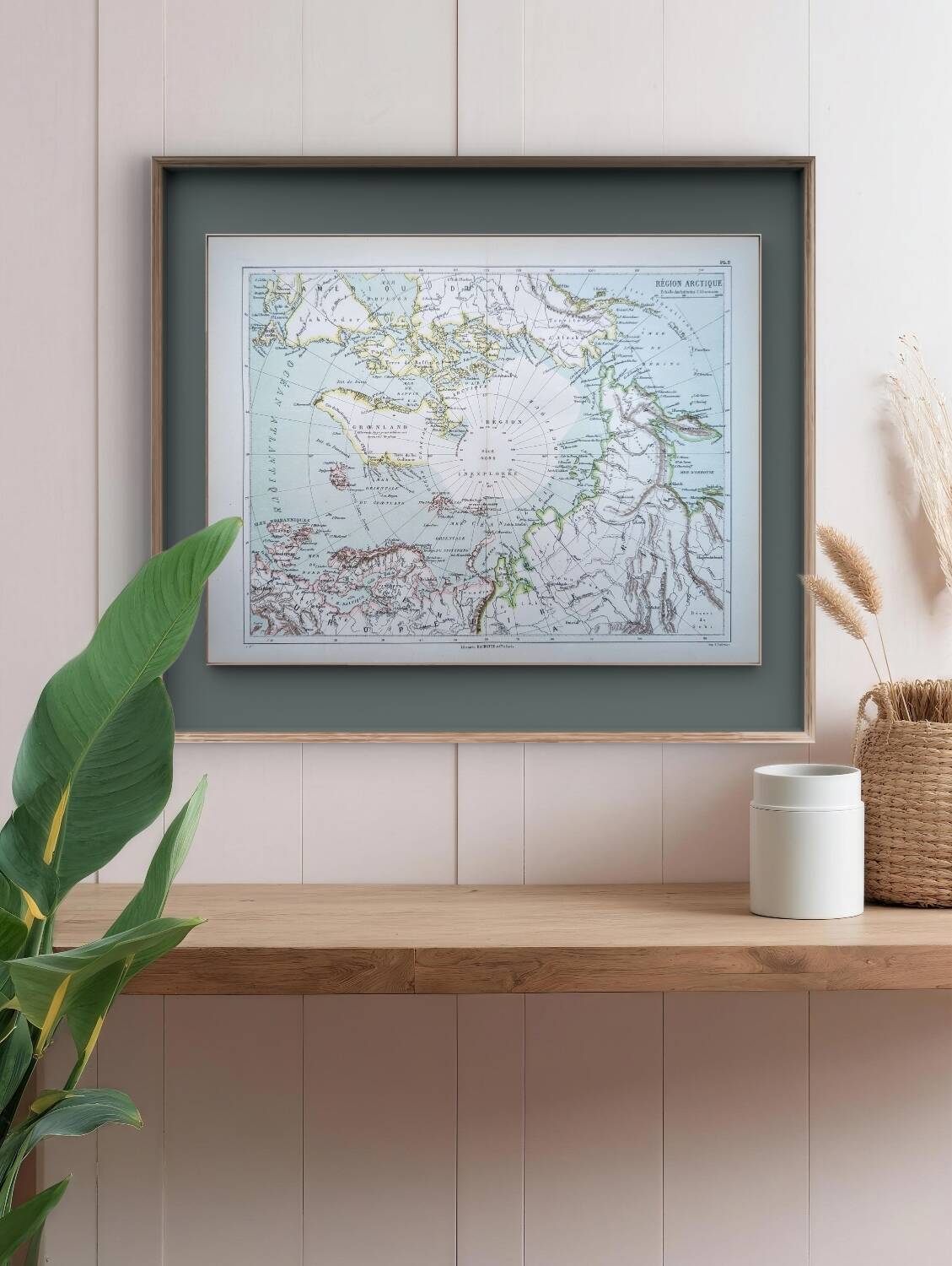 The Arctic region, period map, 1887, Authentic.