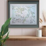 The Arctic region, period map, 1887, Authentic.