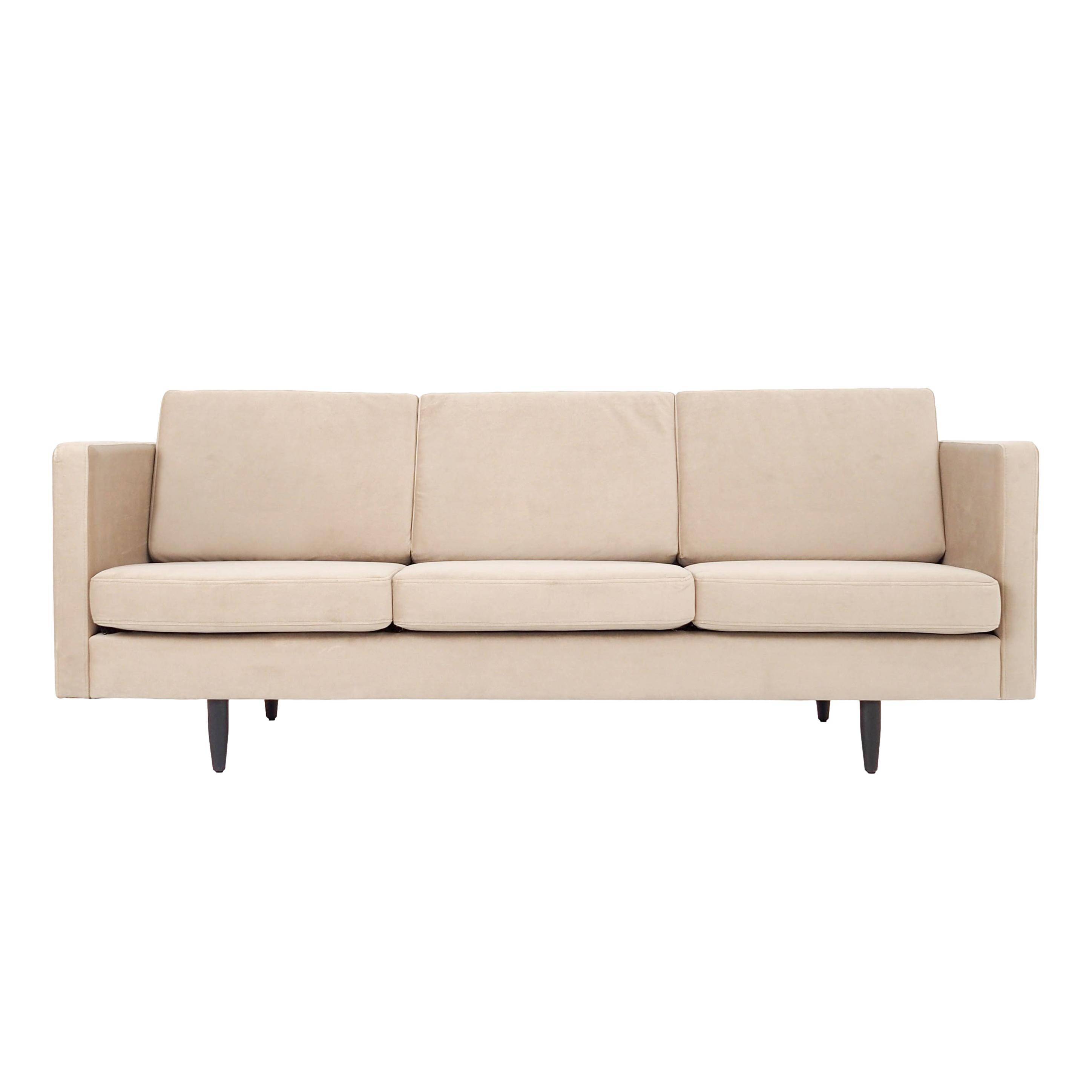 Sofa ALTA beige velour, Scandinavian design