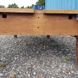 Solid oak coffee table from a pool academy