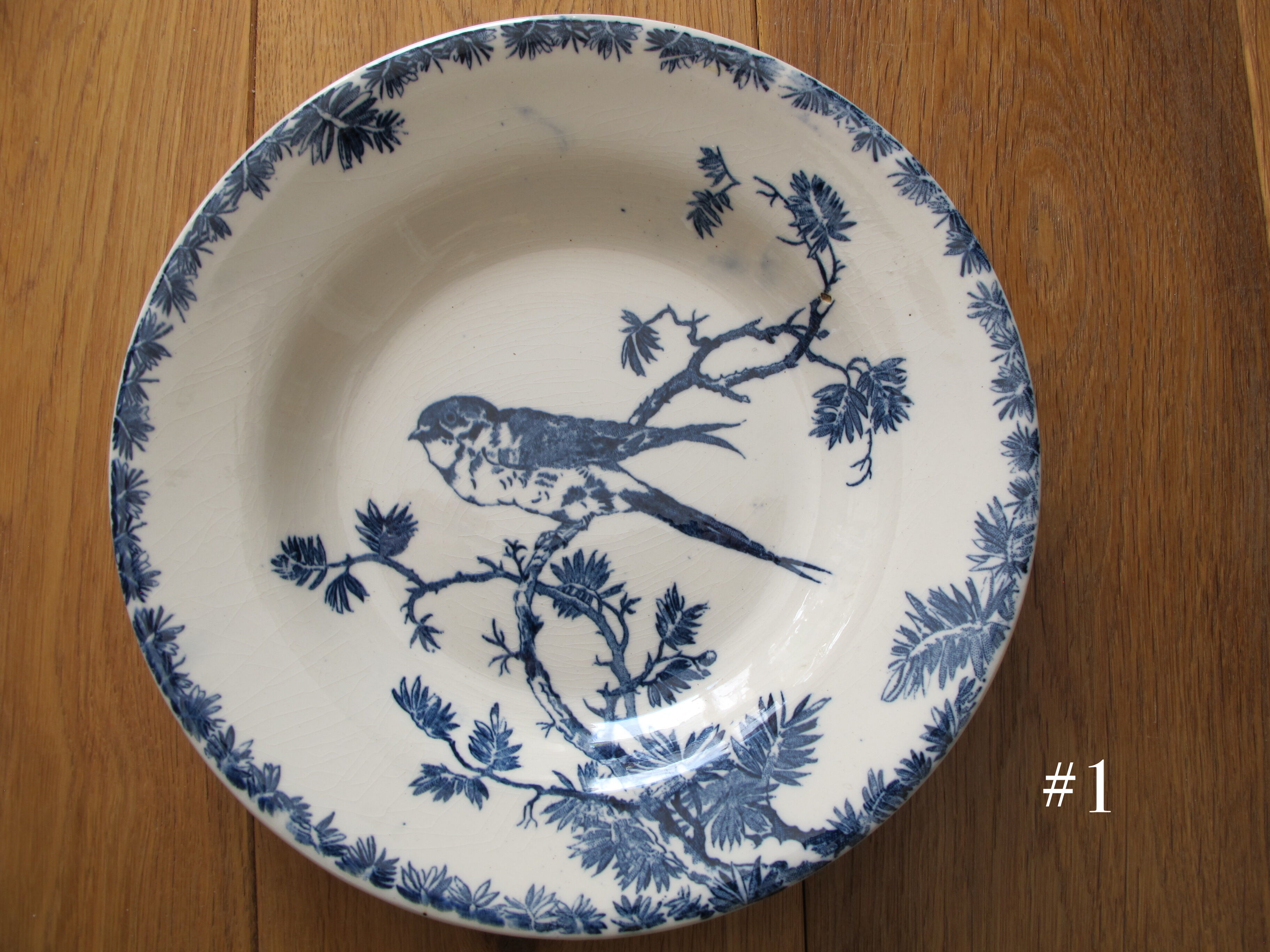 Set of 6 Gien hollow plates