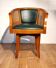 Vintage mahogany office armchair