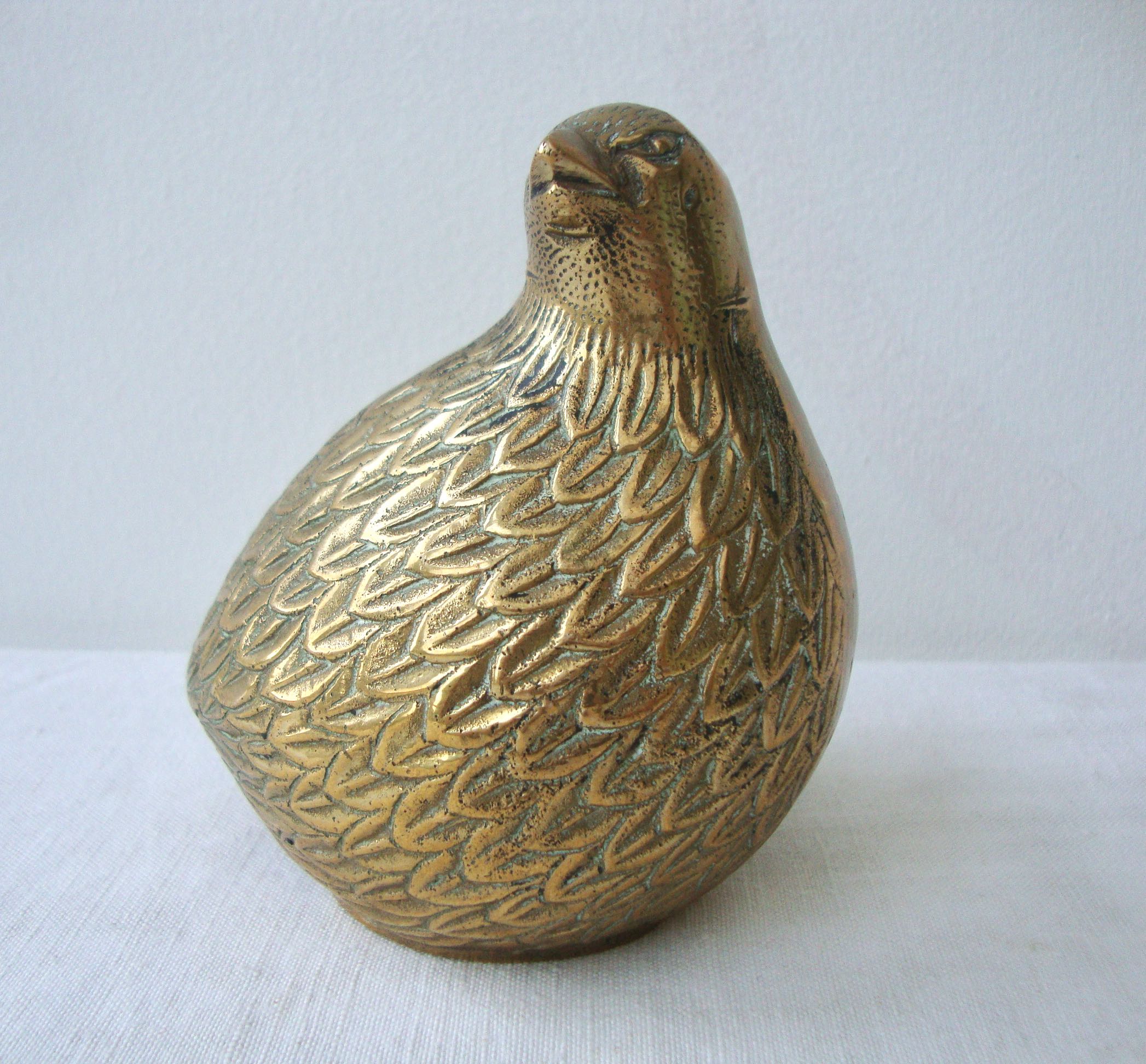 Old brass quail