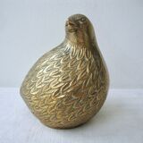 Old brass quail
