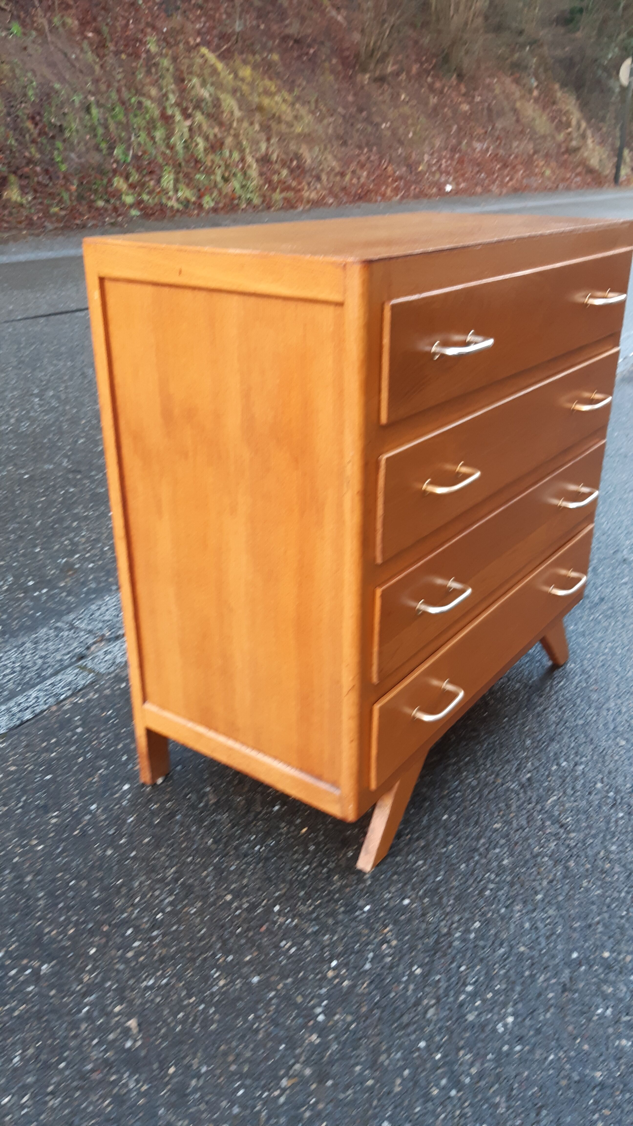 Commode vintage chêne doré 1950