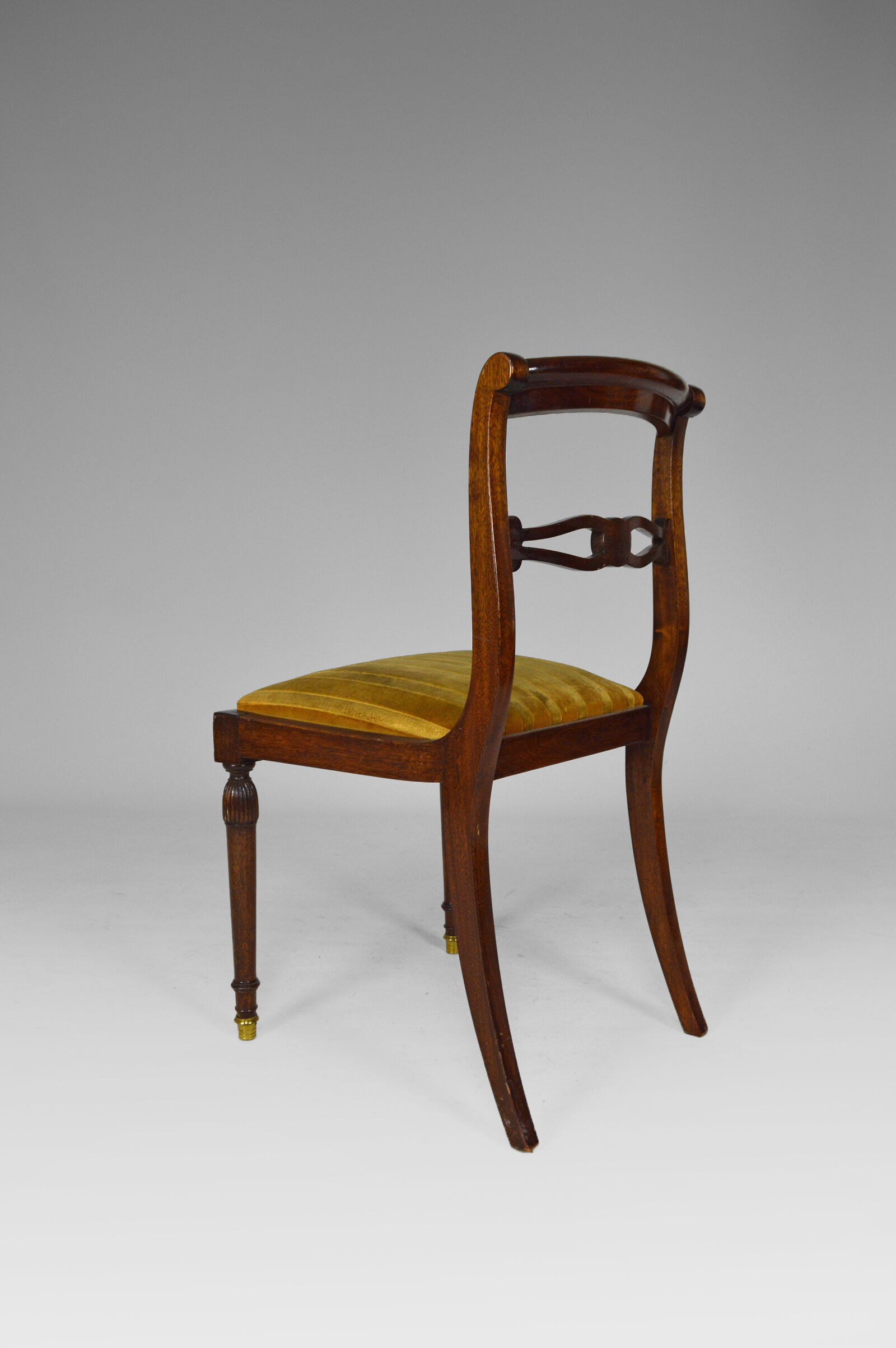 Set of 6 regency style chairs in mahogany, 19th