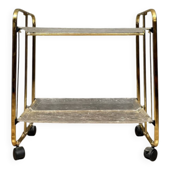 Luxury Trayx Textable Serving Trolley in Molded Plexiglas Ice