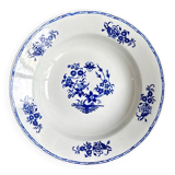 St Amand round hollow dish in blue earthenware