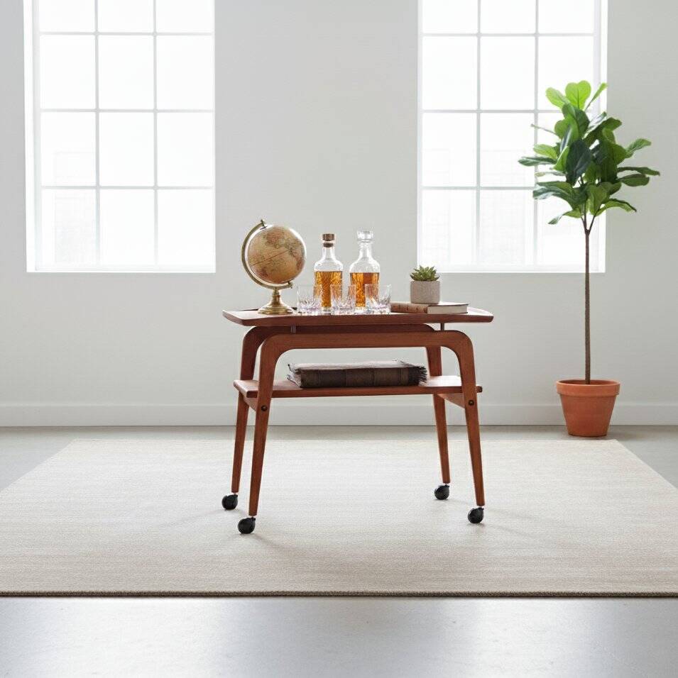 Teak Bar Cart by Arne Hovmand-Olsen for Mogens Kold, 1960s