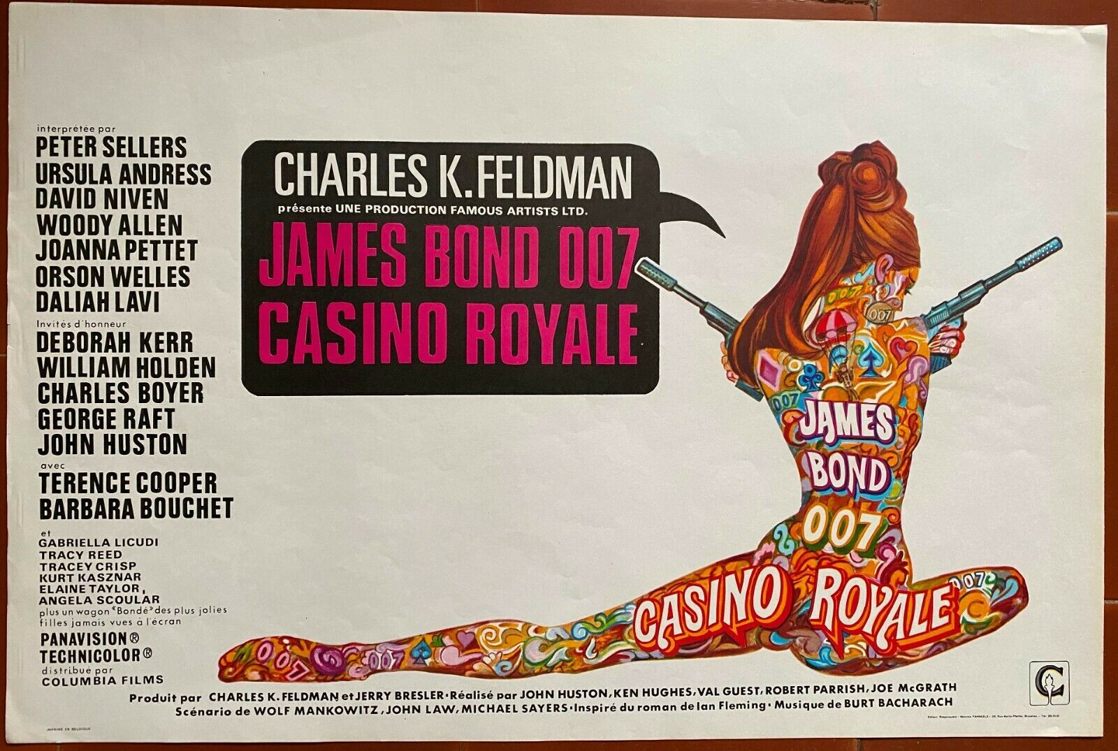 Original movie poster "Casino Royale" James Bond 1967