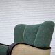 1960s, Danish armchair, green and beige furniture wool.