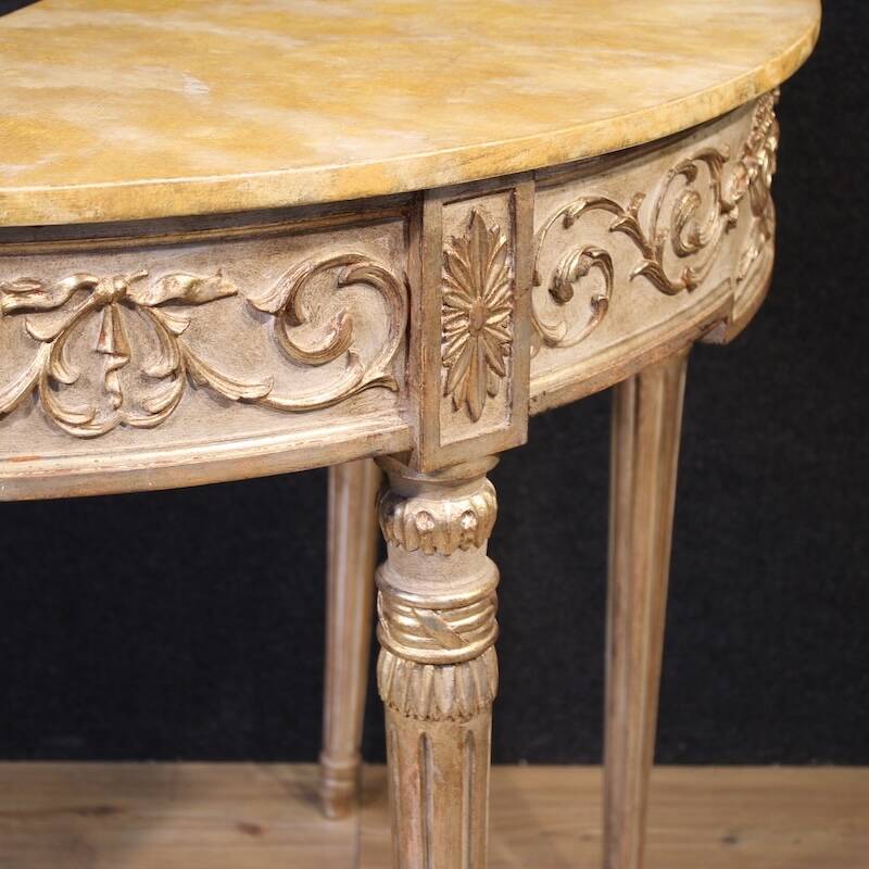 20th century Italian lacquered Louis XVI style console table