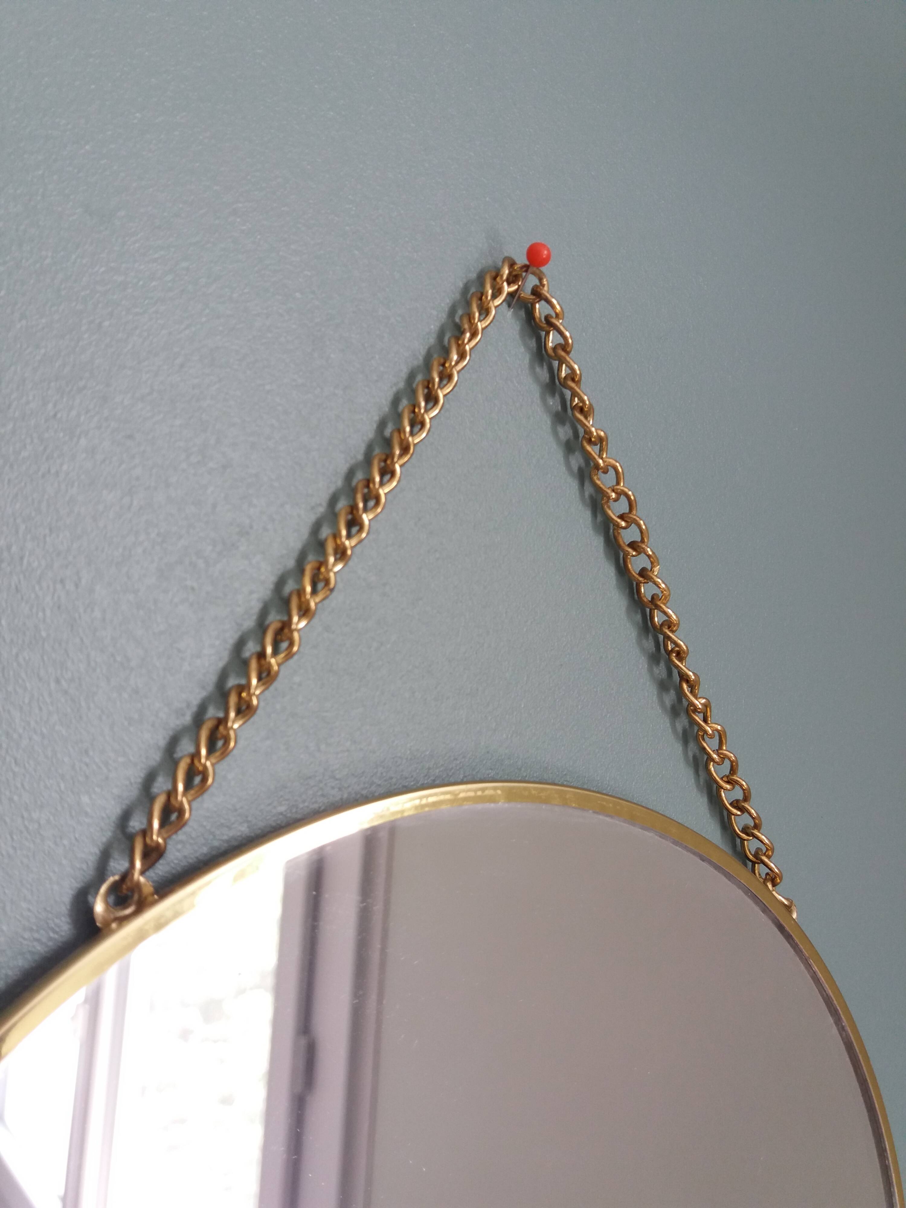 3 miroirs ronds métal doré, diametre 35, 30 et 20 cm