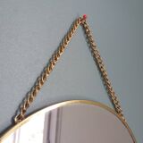 3 miroirs ronds métal doré, diametre 35, 30 et 20 cm