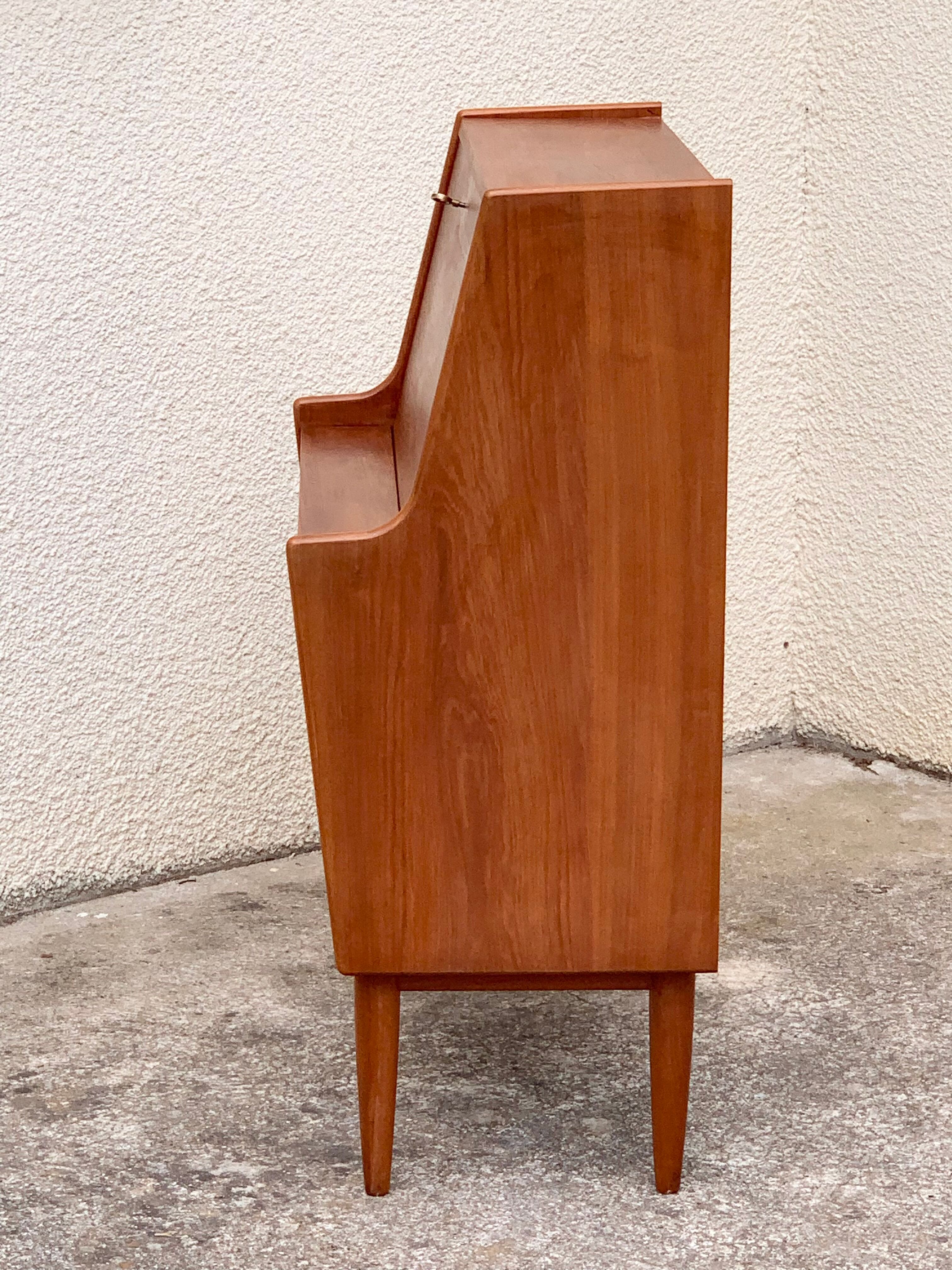 Secretary chest of drawers Teak by Arne Wahl Iversen for Falster Modelfabrik 1960