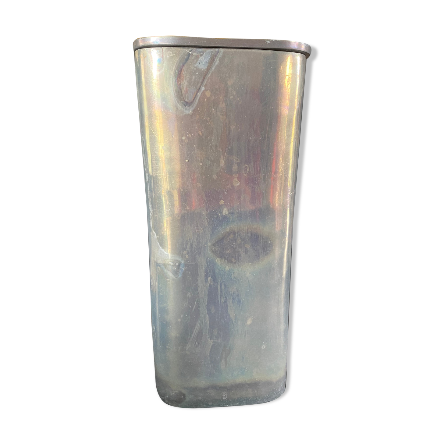 Vase vintage inox années 70