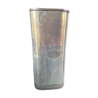 Vintage stainless steel vase 70s