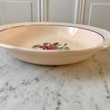 Plat creux Digoin Sarreguemines rose années 40