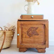 Small bedside table Art Deco wood