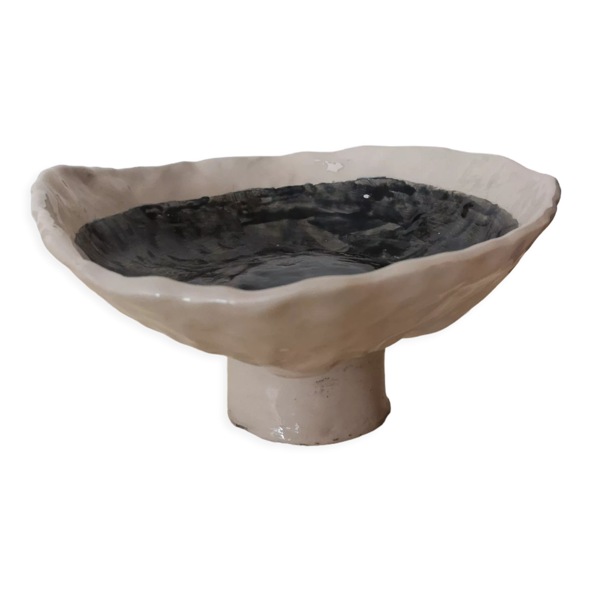 Trinket bowl in enamelled ceramic, handmade