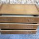 Old chest of drawers 4 drawers light wood compass feet 70s vintage