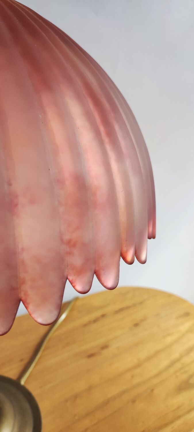 Kaelle lamp in glass paste and brass.