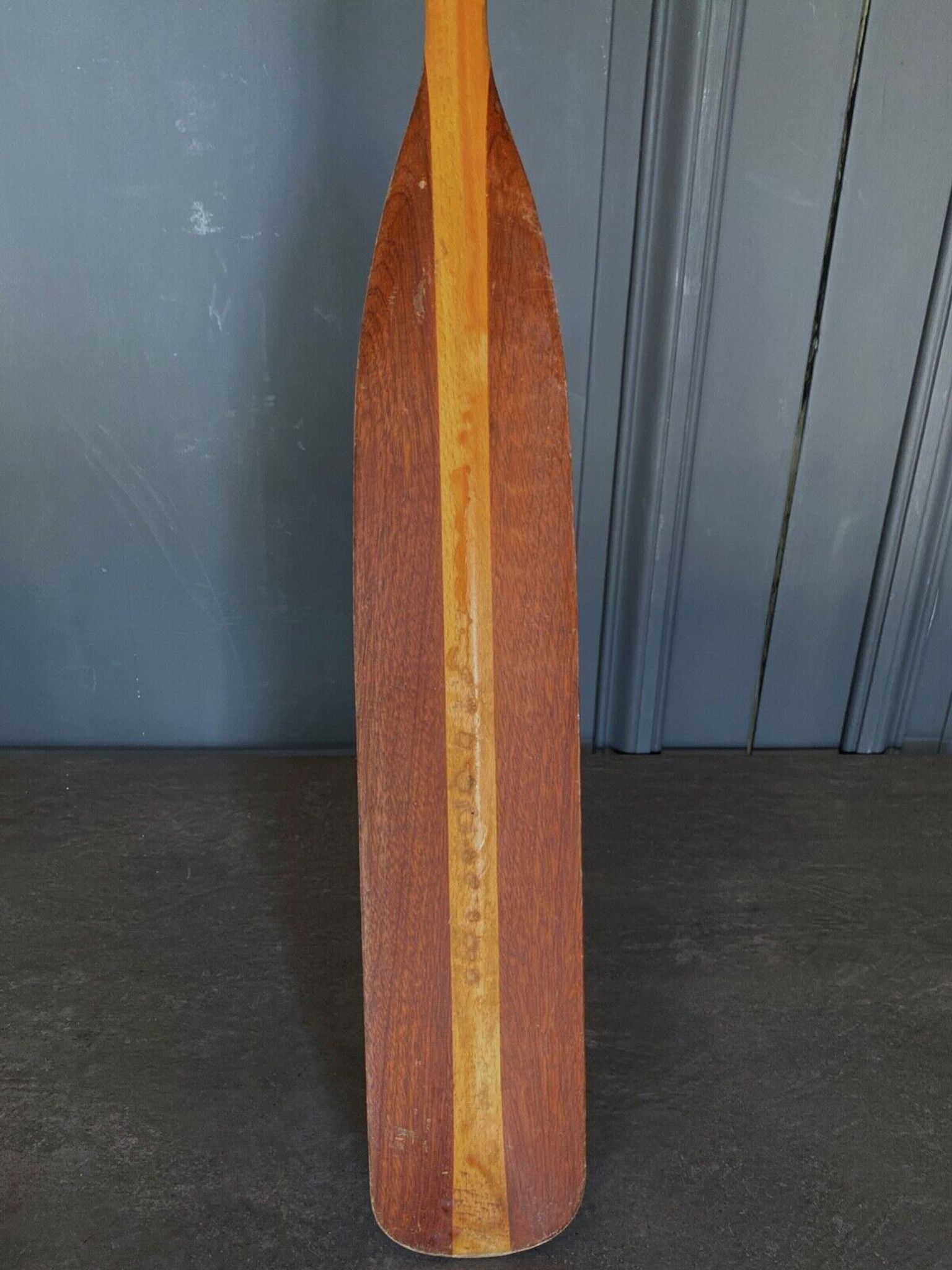 Pair of oars canoe boat XXe two species of wood