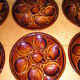 Set of 6 St Clément earthenware oyster plates