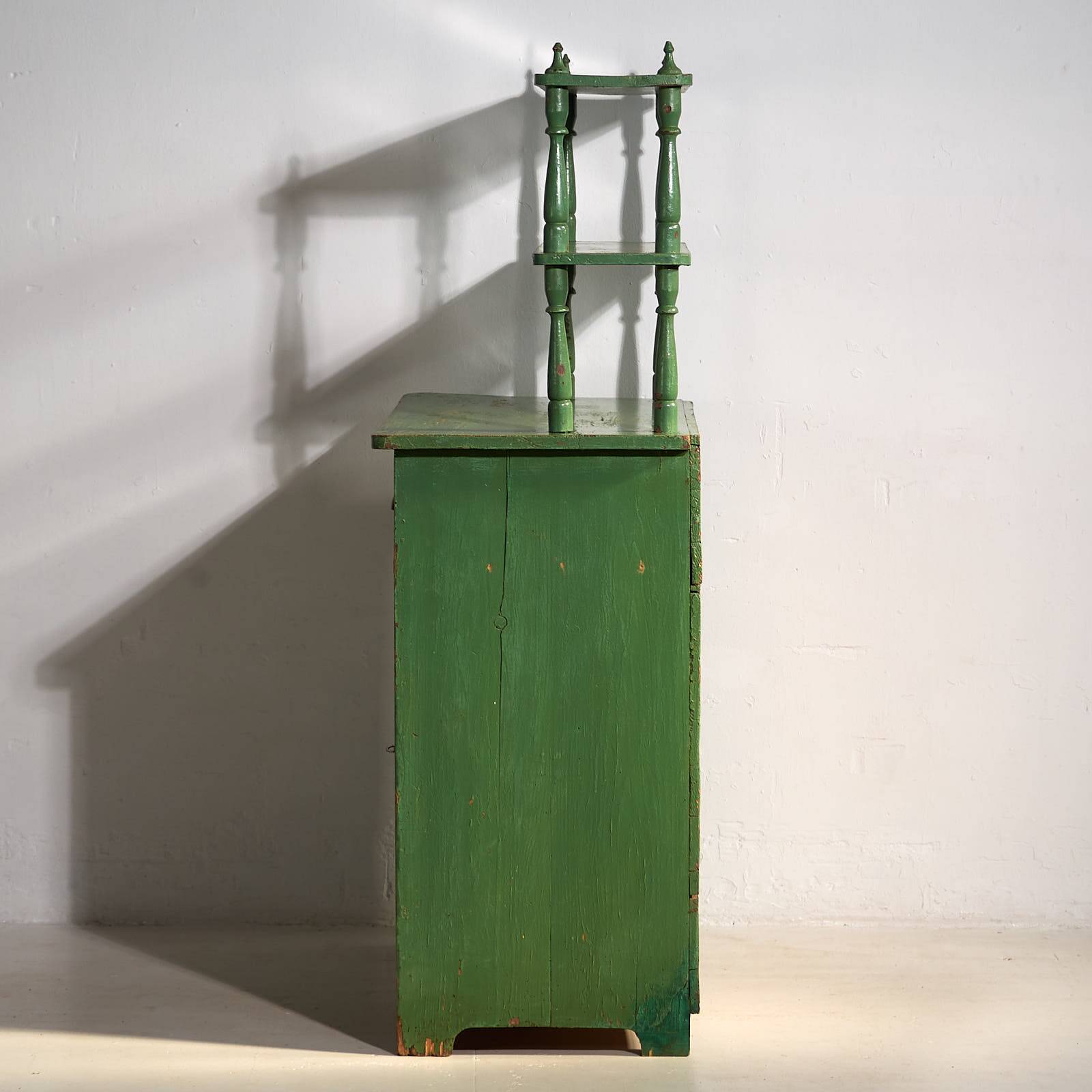 Antique emerald green kitchen cabinet (circa 1920)