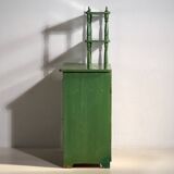 Ancien meuble de cuisine vert émeraude (vers 1920)
