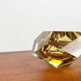 Vintage Italian Sommerso yellow glass bowl, Murano, 1970s.