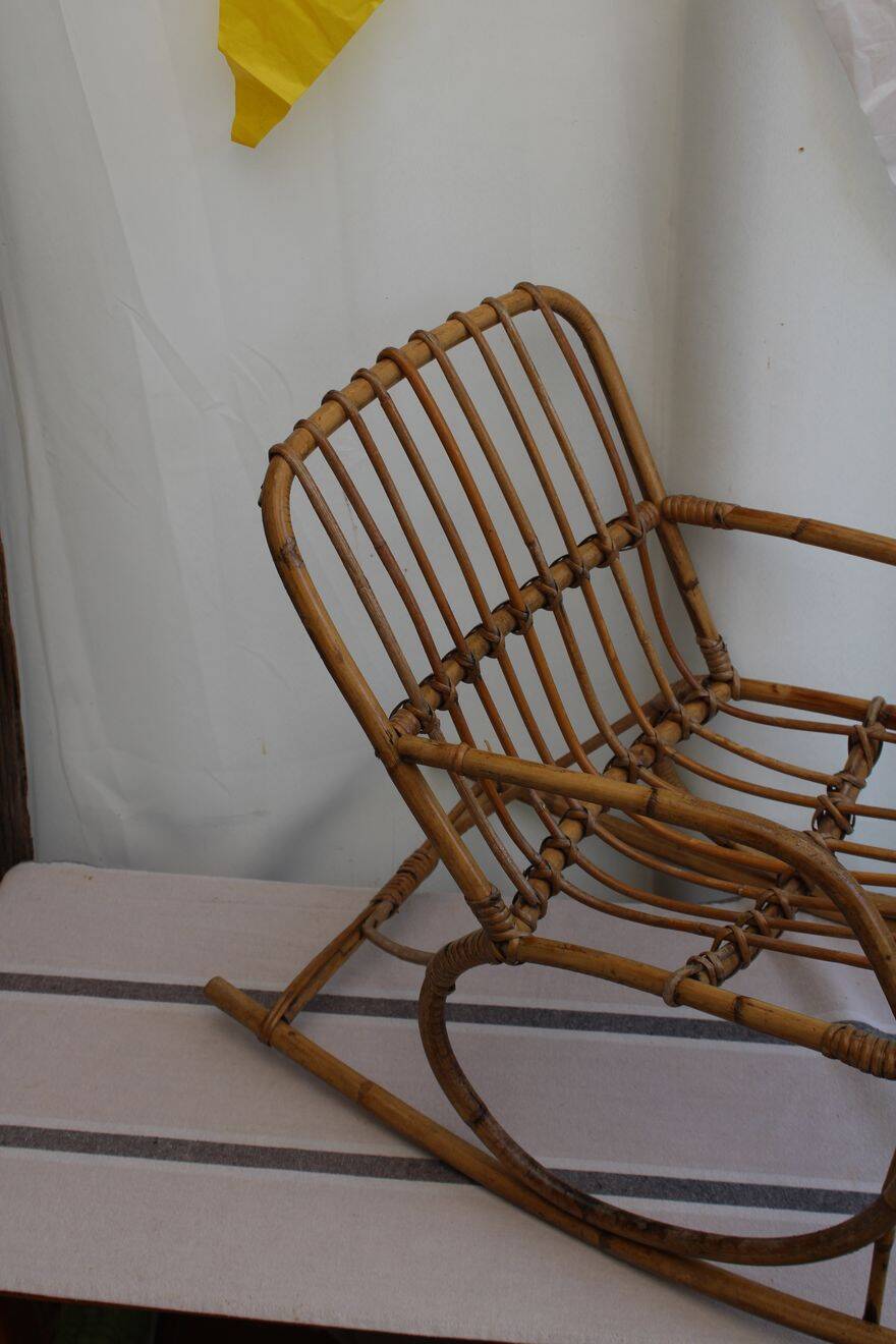 Chaise enfant en rotin
