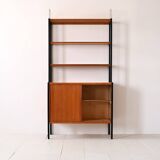 Scandinavian teak bookcase with black details