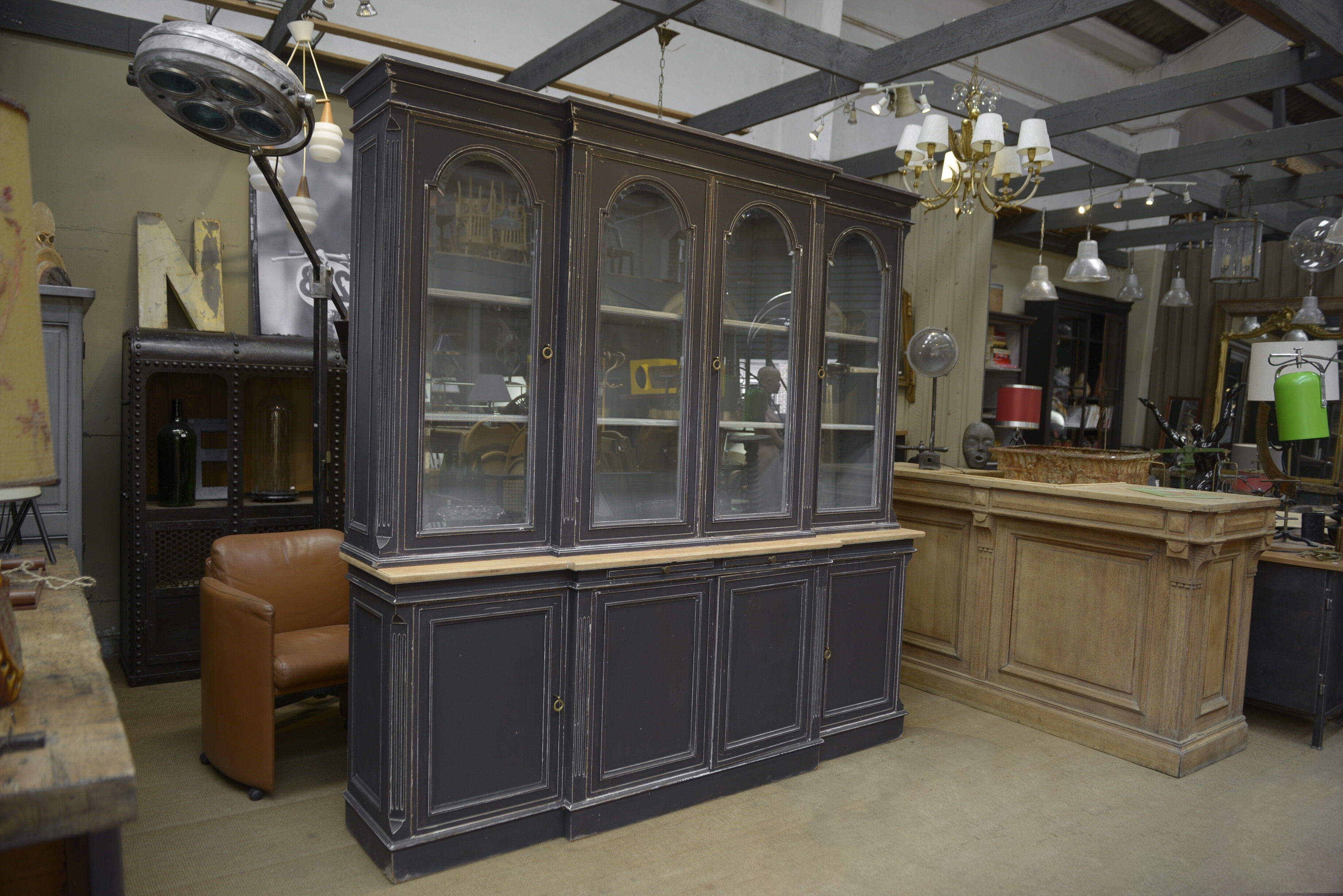 Showcase library patinated black