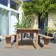 Table de ferme et ses 2 bancs