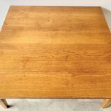 Large Square Solid Oak Coffee Table